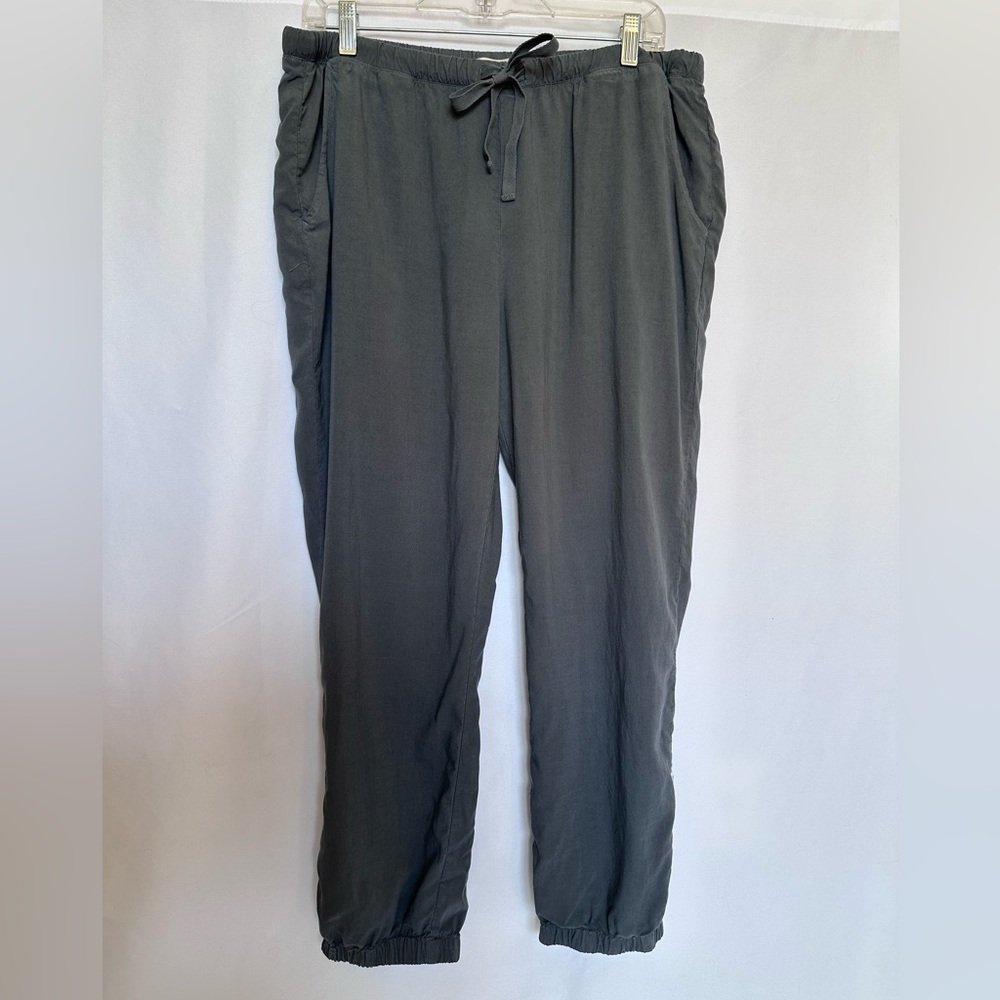 Cloth &‎ Stone Charcoal Grey Tencel Joggers Drawstring Size Large